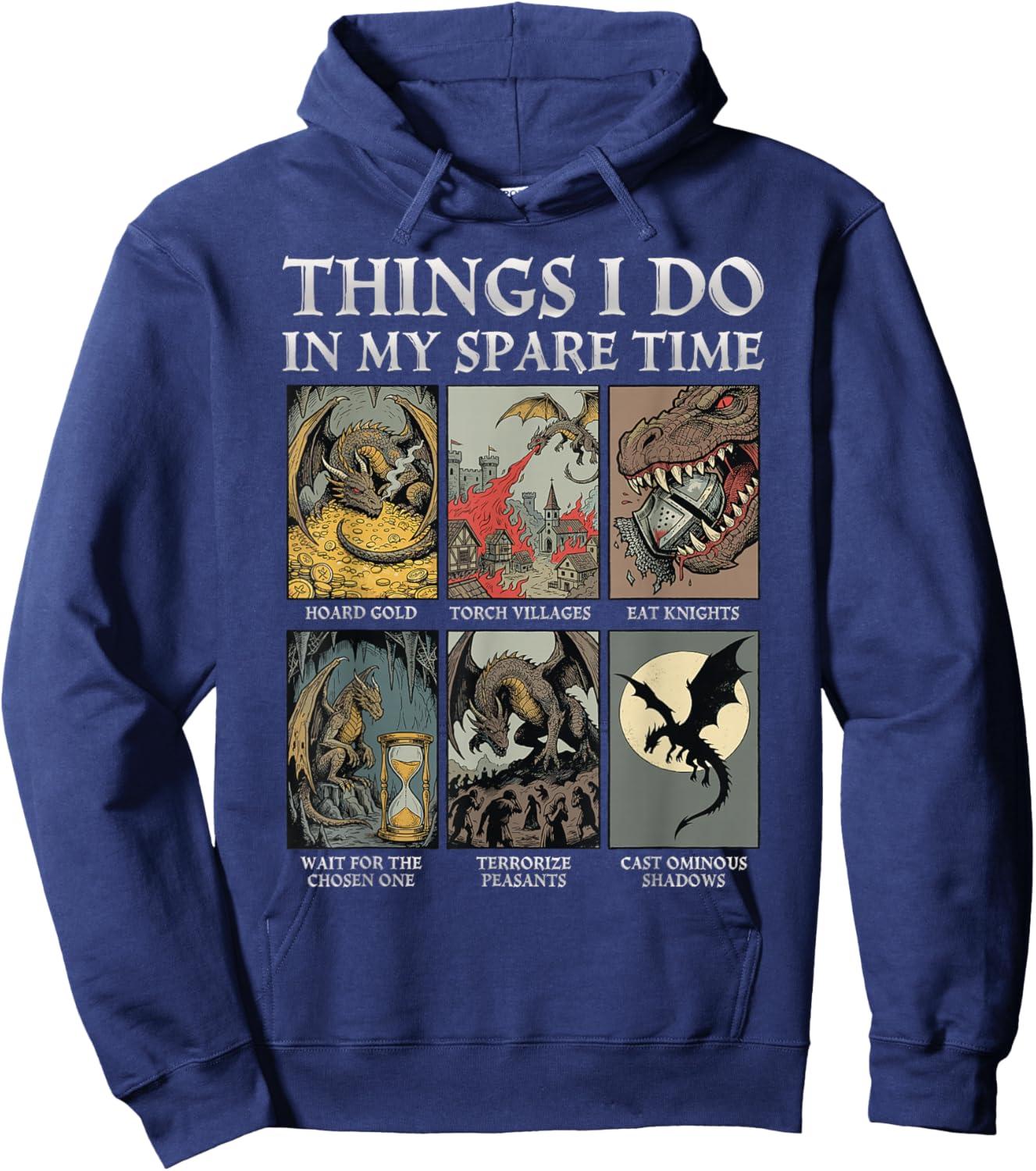 Funny Dragon Things I Do in My Spare Time Hoodie - Hoodie | Navy