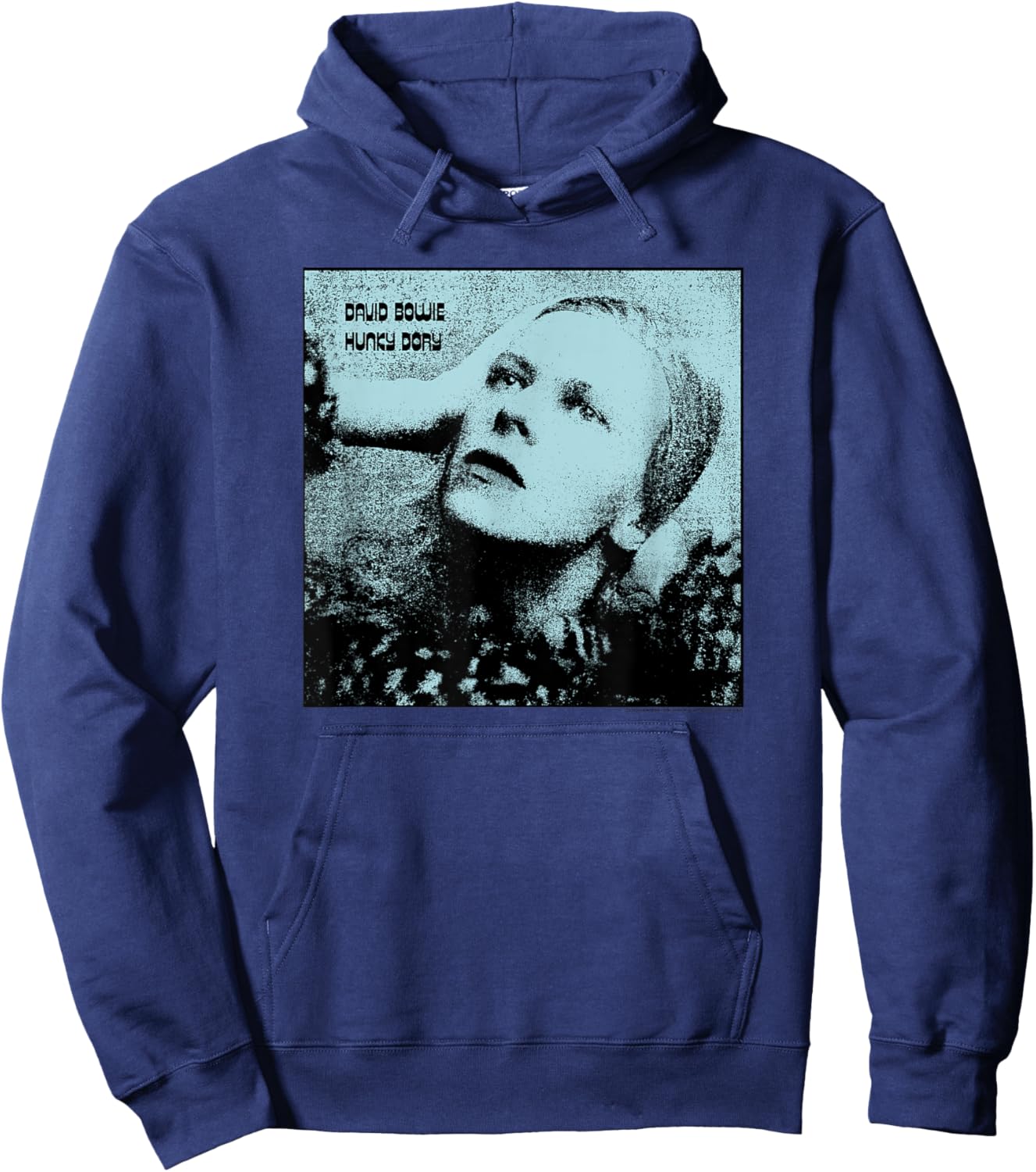 David Bowie Hunky Dory Blue Photo by Brian Ward Hoodie - Hoodie | Navy
