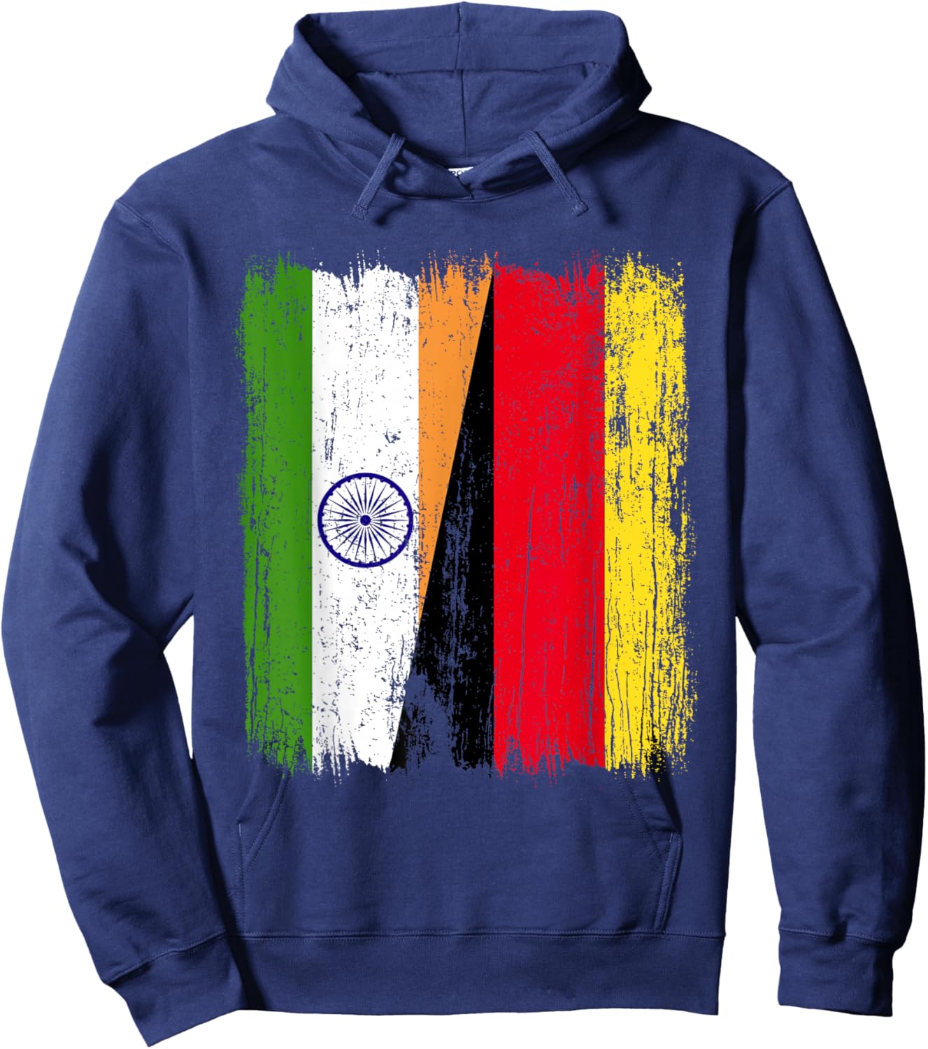 India Germany Half Flag Indian German Heritage Hoodie - Hoodie | Navy