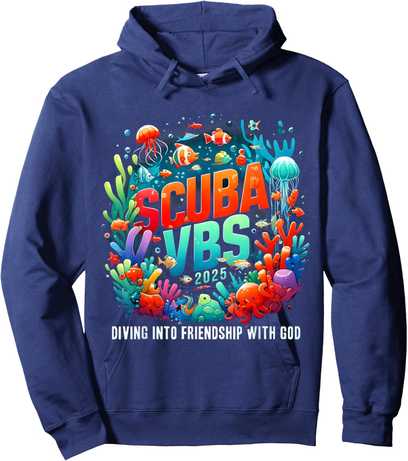 VBS 2025 Scuba Diving Into Friendship With God Hoodie - Hoodie | Navy