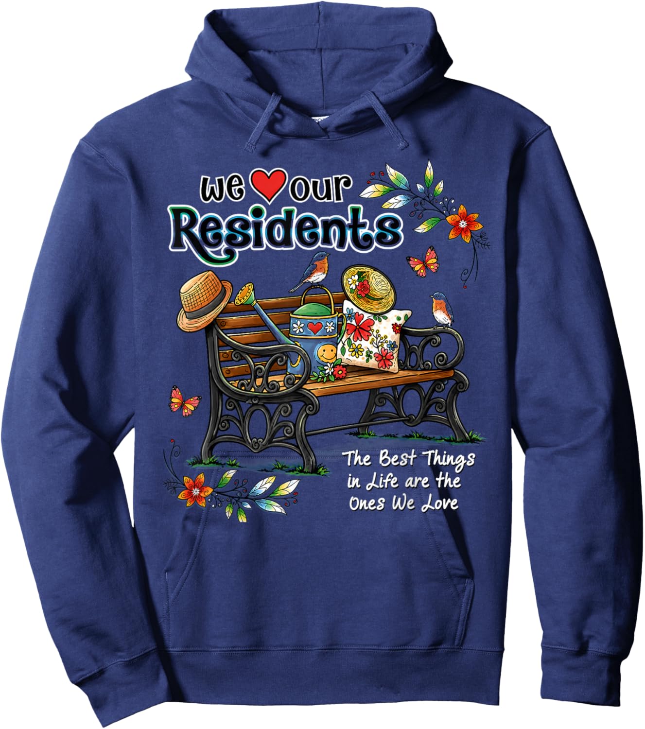 We Love Our Residents Nurse Assistant Week Hoodie - Hoodie | Navy