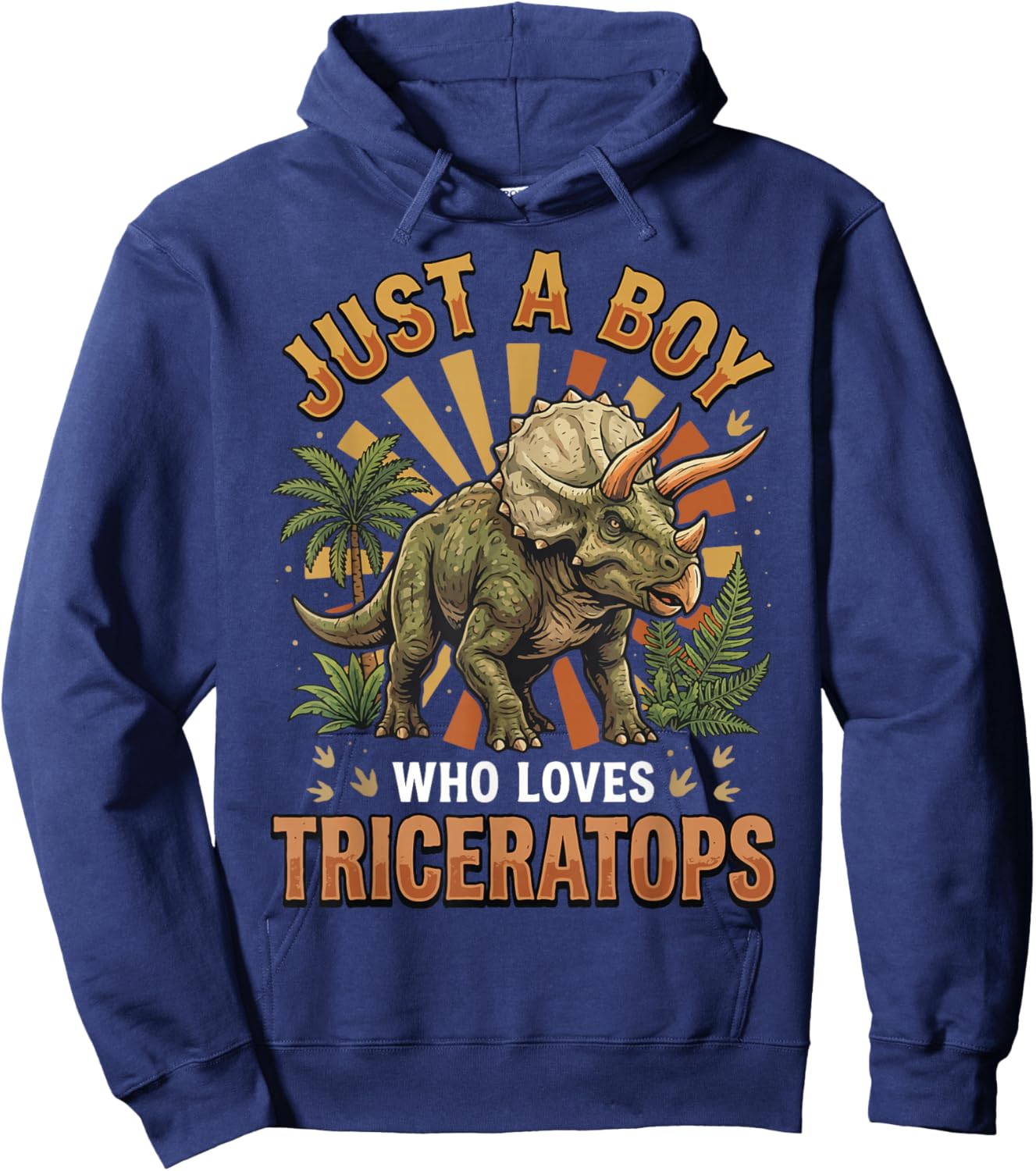Just A Boy Who Loves Triceratops Hoodie - Hoodie | Navy
