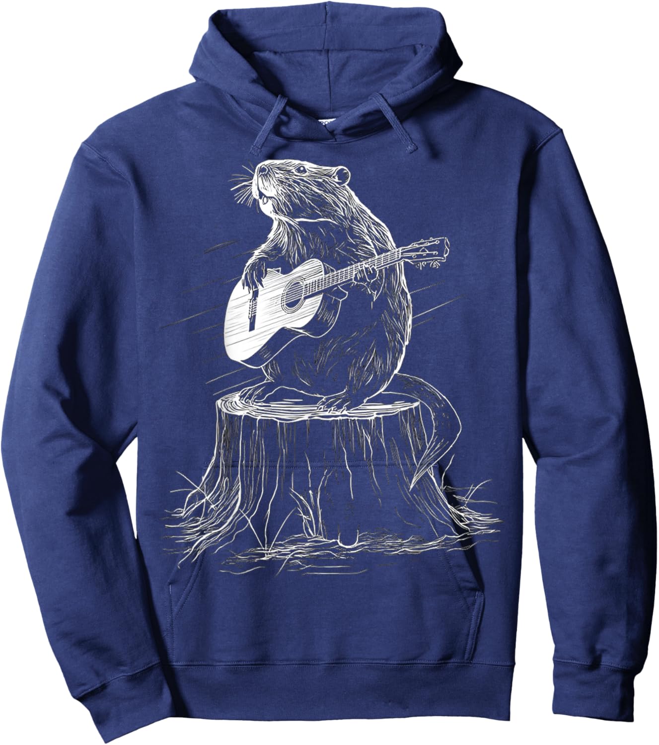 Beaver Guitar Hoodie - Hoodie | Navy