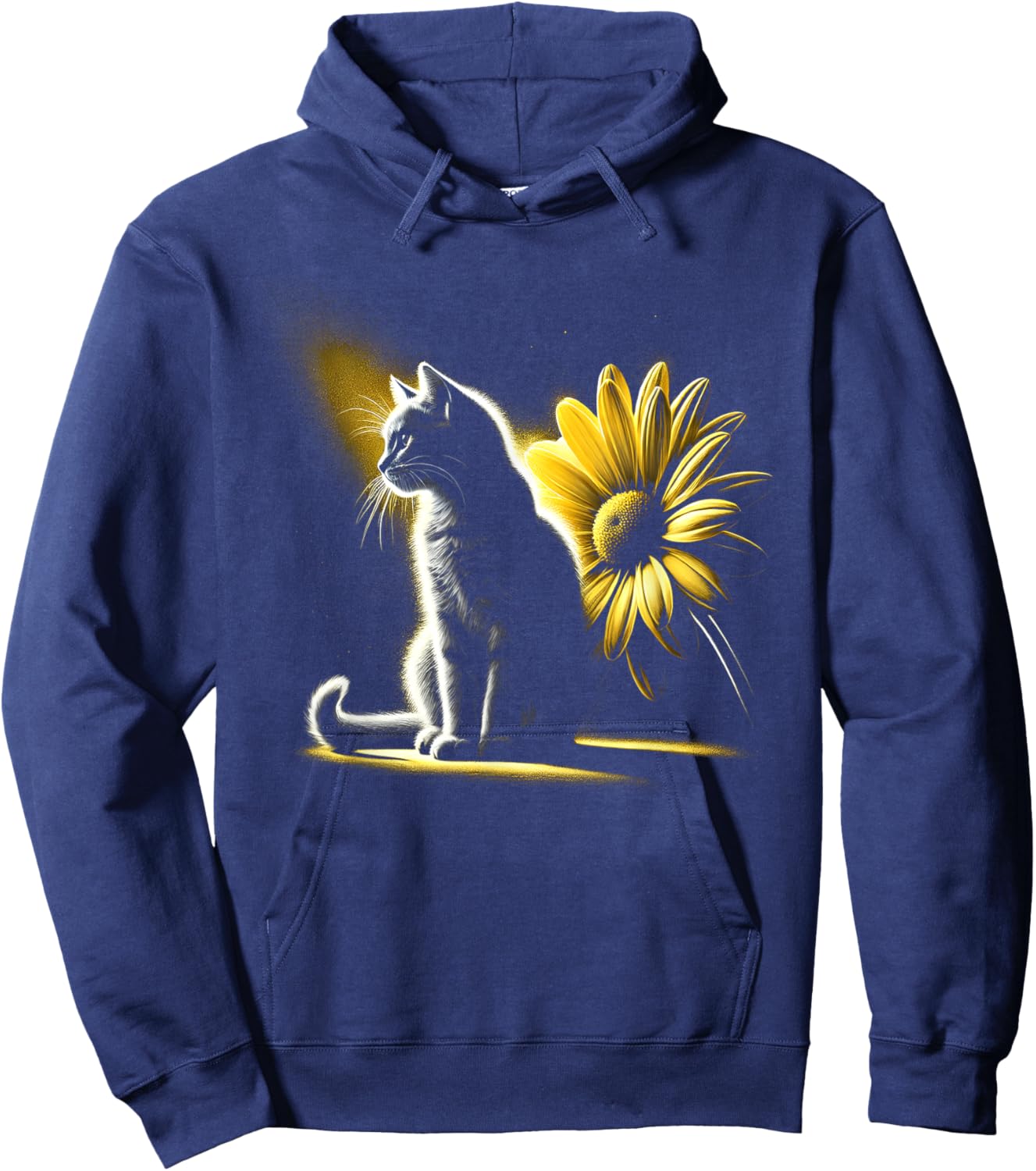 Meo Cat Flowers Artwork Women Kids Hoodie - Hoodie | Navy