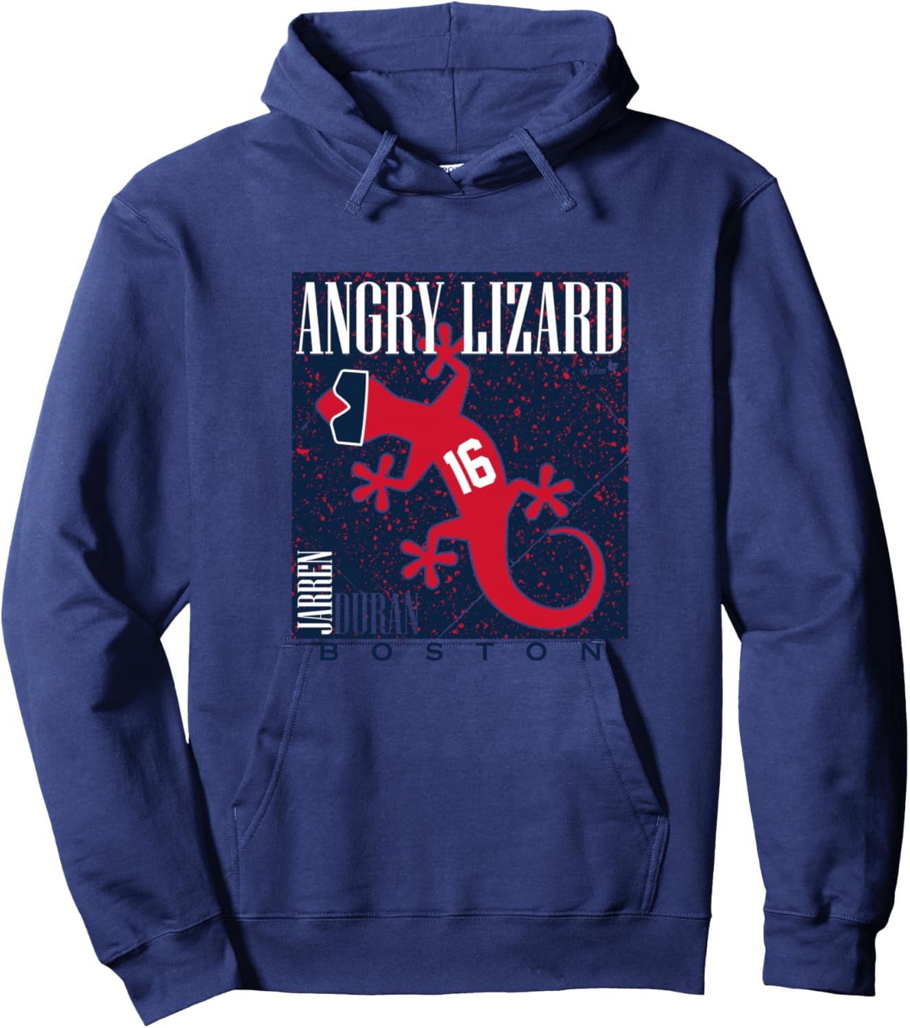 Jarren Duran - Angry Lizard - Boston Baseball Hoodie - Hoodie | Navy