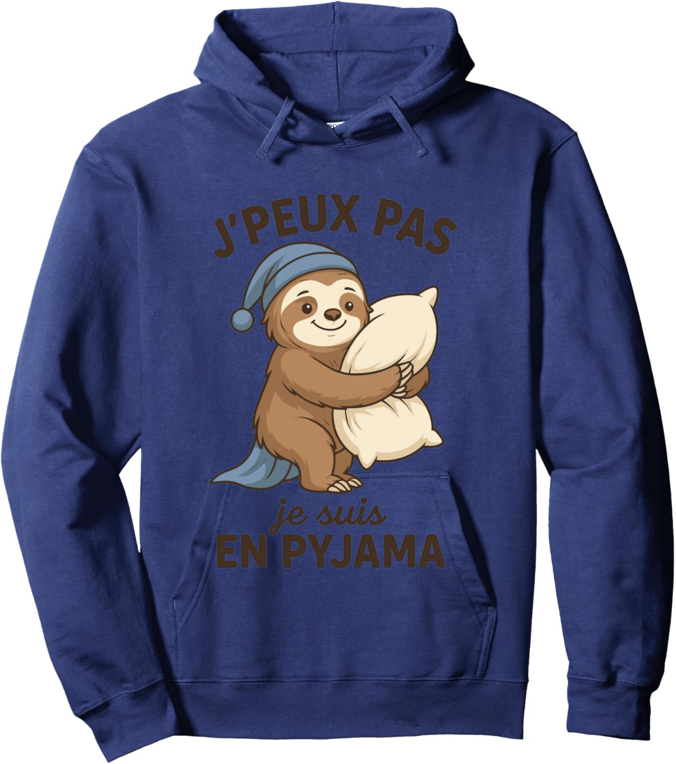Je Peux Pas I am in Pyjamas Funny Funny Hoodie - Hoodie | Navy