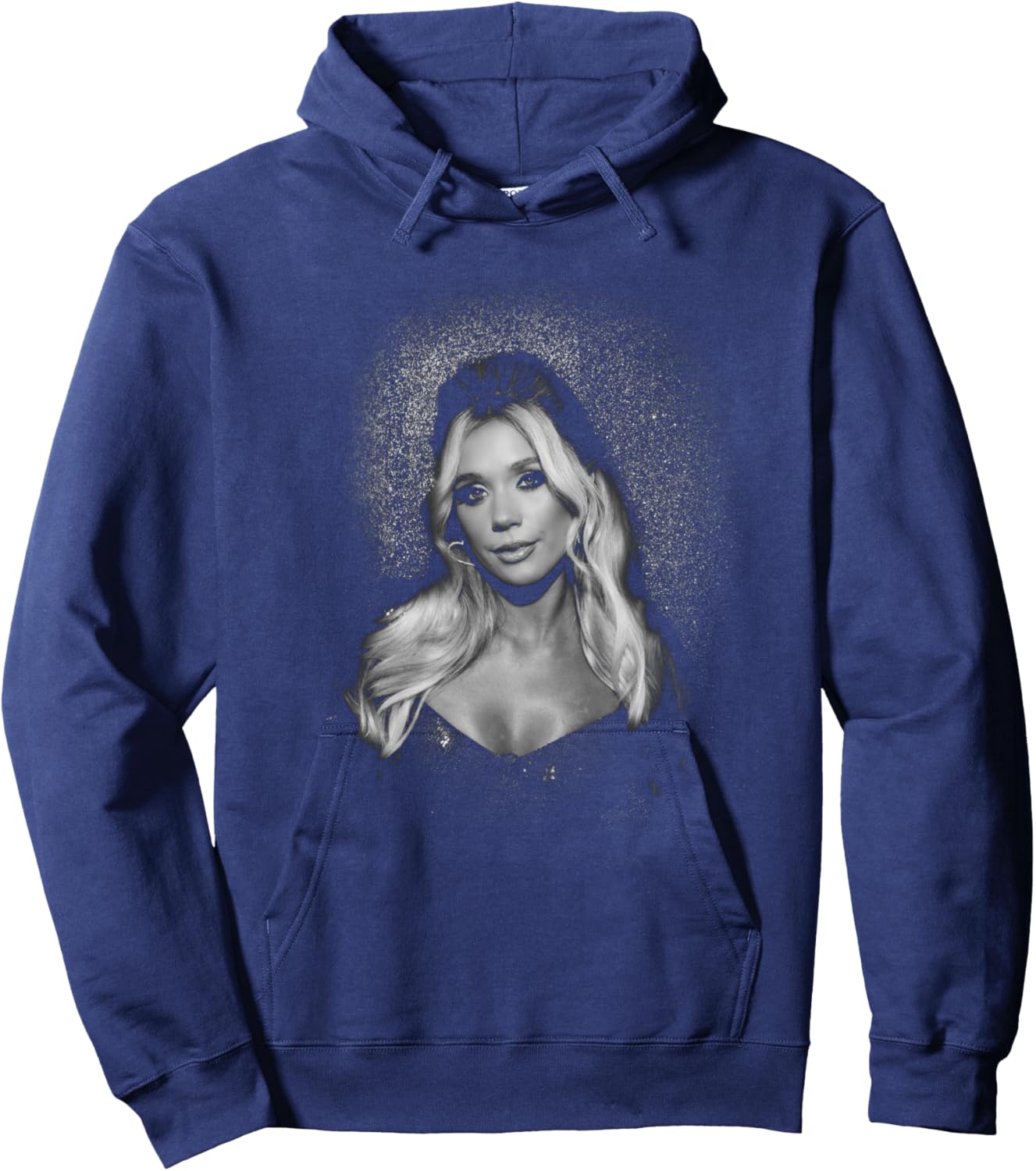 Megan Moroney Am I Okay B&W Portrait Hoodie - Hoodie | Navy