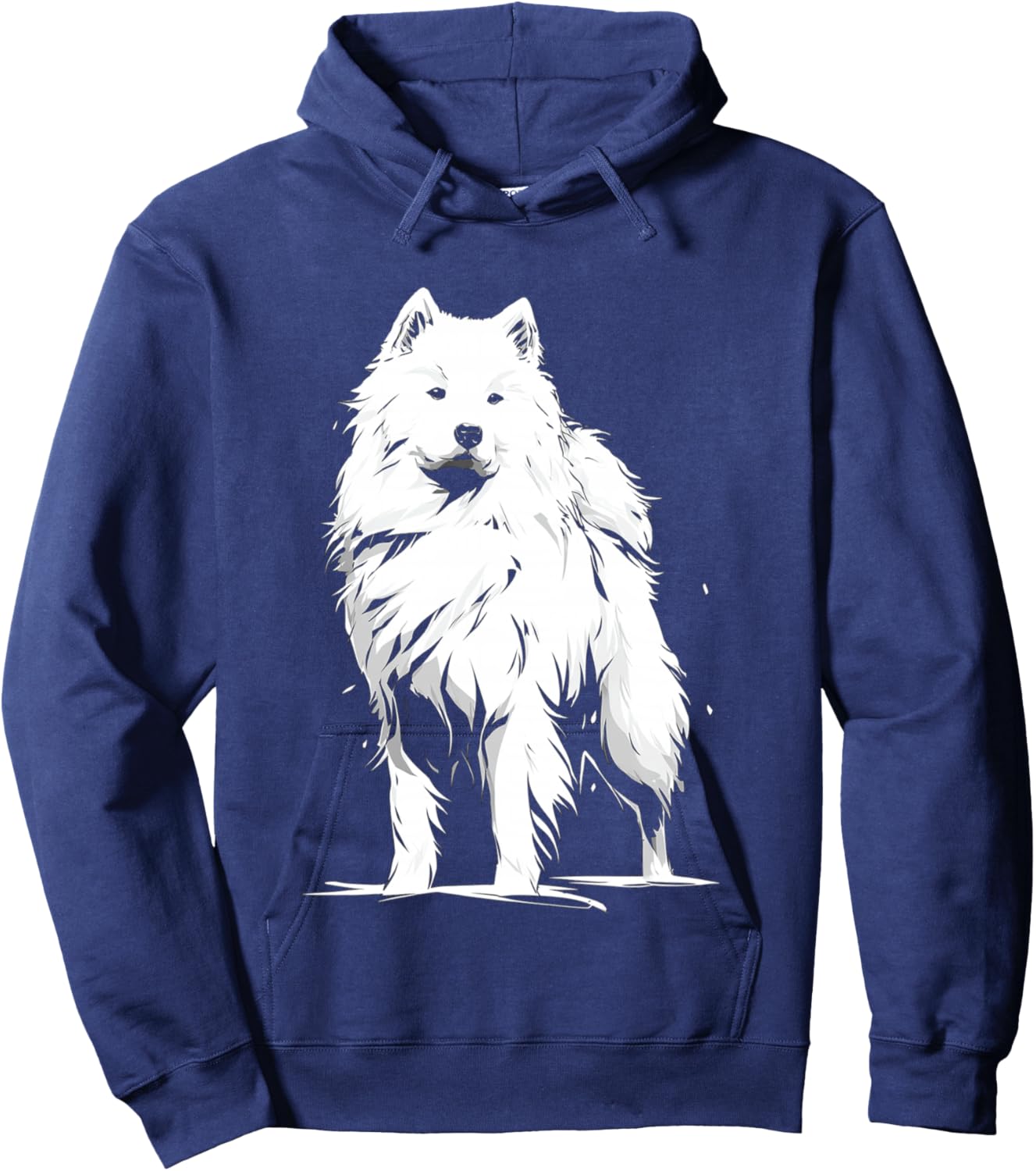 Motif Chien samoyède Manche Longue Hoodie - Hoodie | Navy