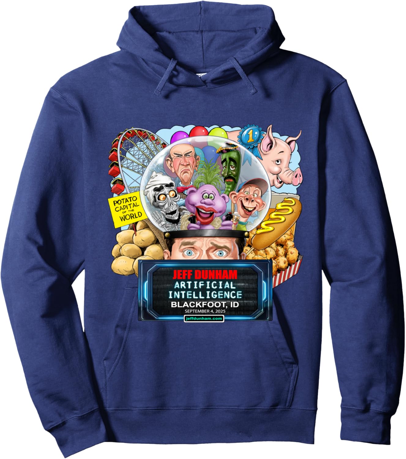 Jeff Dunham Blackfoot, ID (2025) Hoodie - Hoodie | Navy