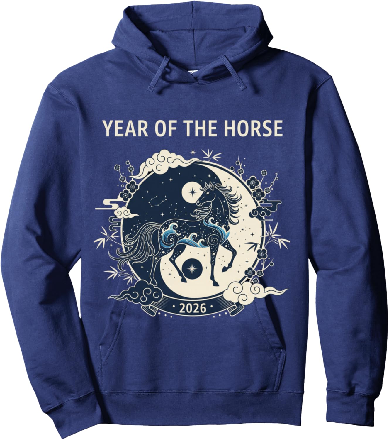 Chinese New Year 2026 Year of the Horse Hoodie - Hoodie | Navy
