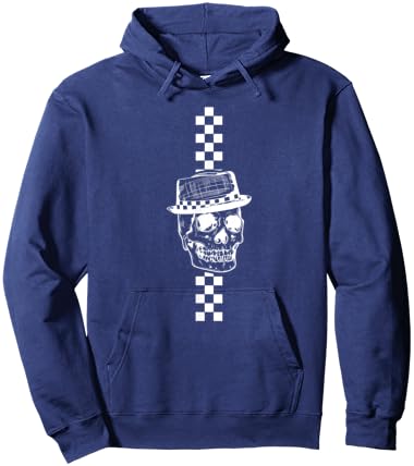 Ska Head Checkerboard Hoodie - Hoodie | Navy