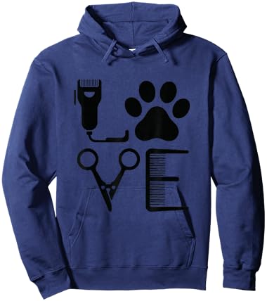 Funny Groomer Pets Dog Grooming Hoodie - Hoodie | Navy