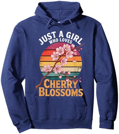 Girls Cherry Blossom Hoodie - Hoodie | Navy