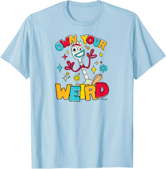 Toy Story 4 - Forky - Own Your Weird T-Shirt - T-Shirt | Light Blue