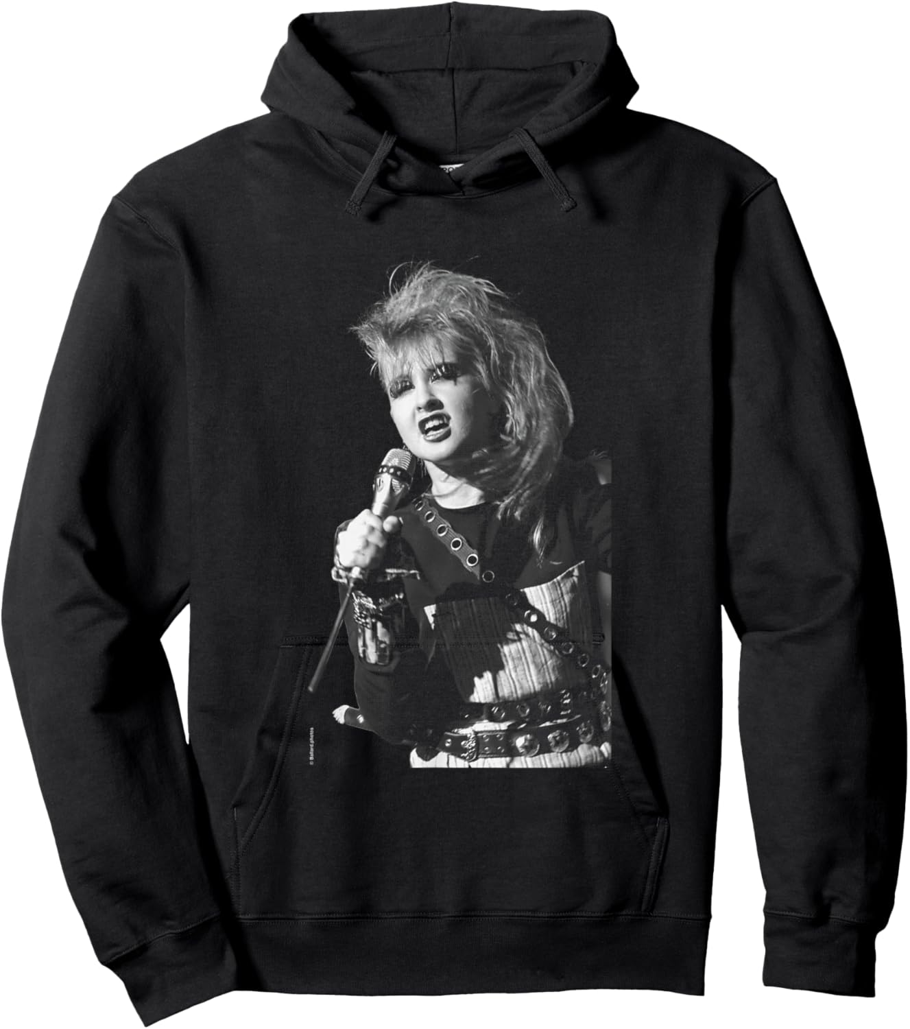 Pop Singer Cyndi Lauper Live by Allan Ballard Hoodie - Hoodie | Black