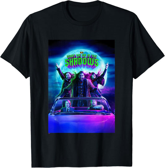 What We Do In The Shadows Iconic Group Shot Moon Poster T-Shirt - T-Shirt | Black