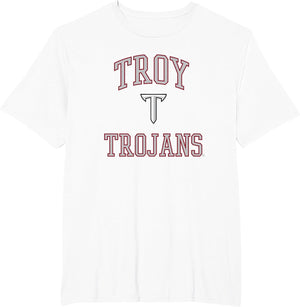 Troy Trojans Logo White Officially Licensed