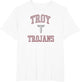 Troy Trojans Logo White Officially Licensed