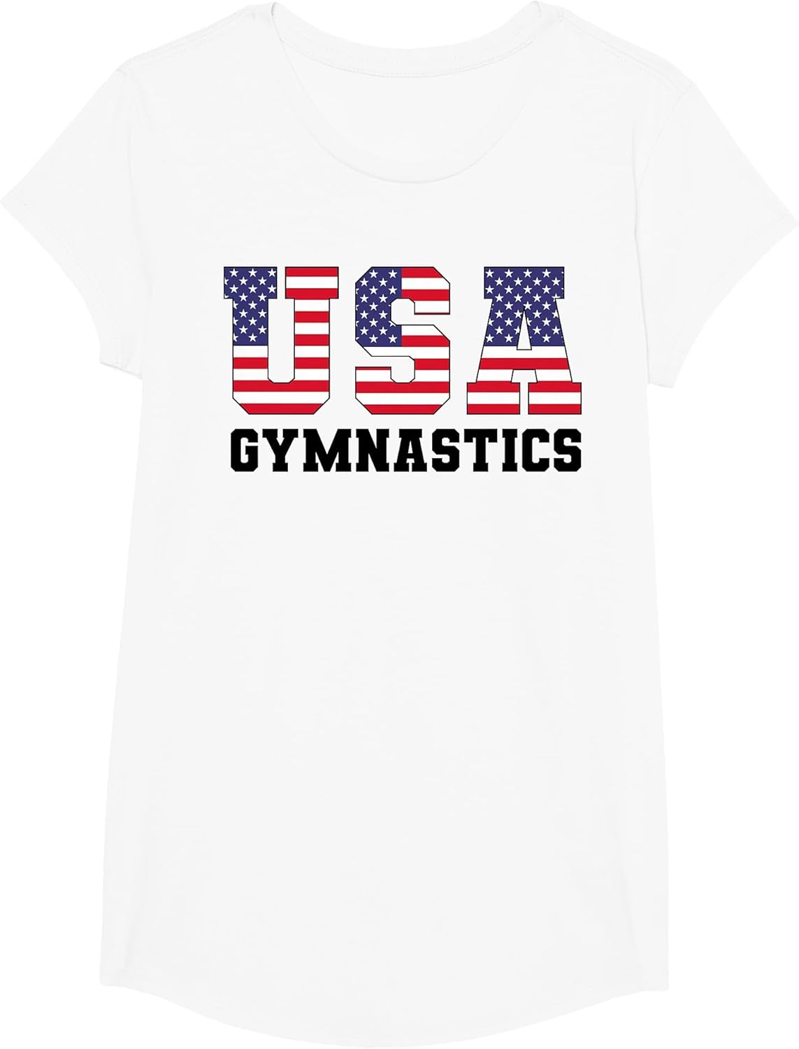Gymnast Gymnastics USA American Flag 4th of July Girls Boys