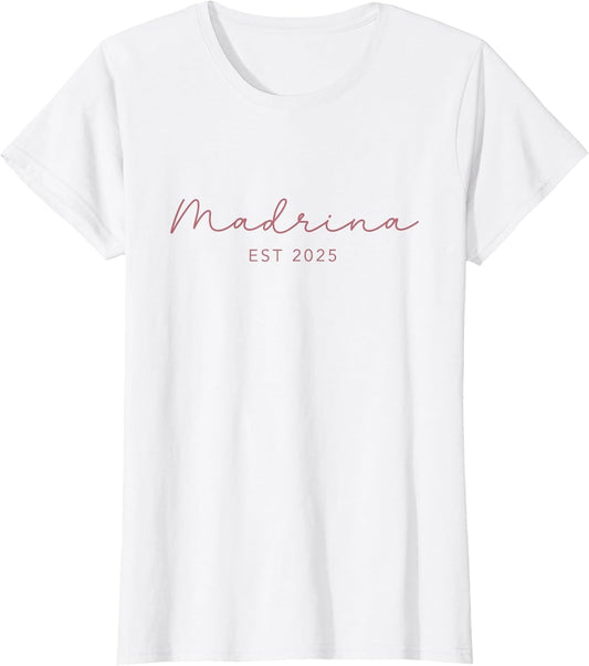 Madrina Est. 2025 Pink Bautizo Godmother Baptism