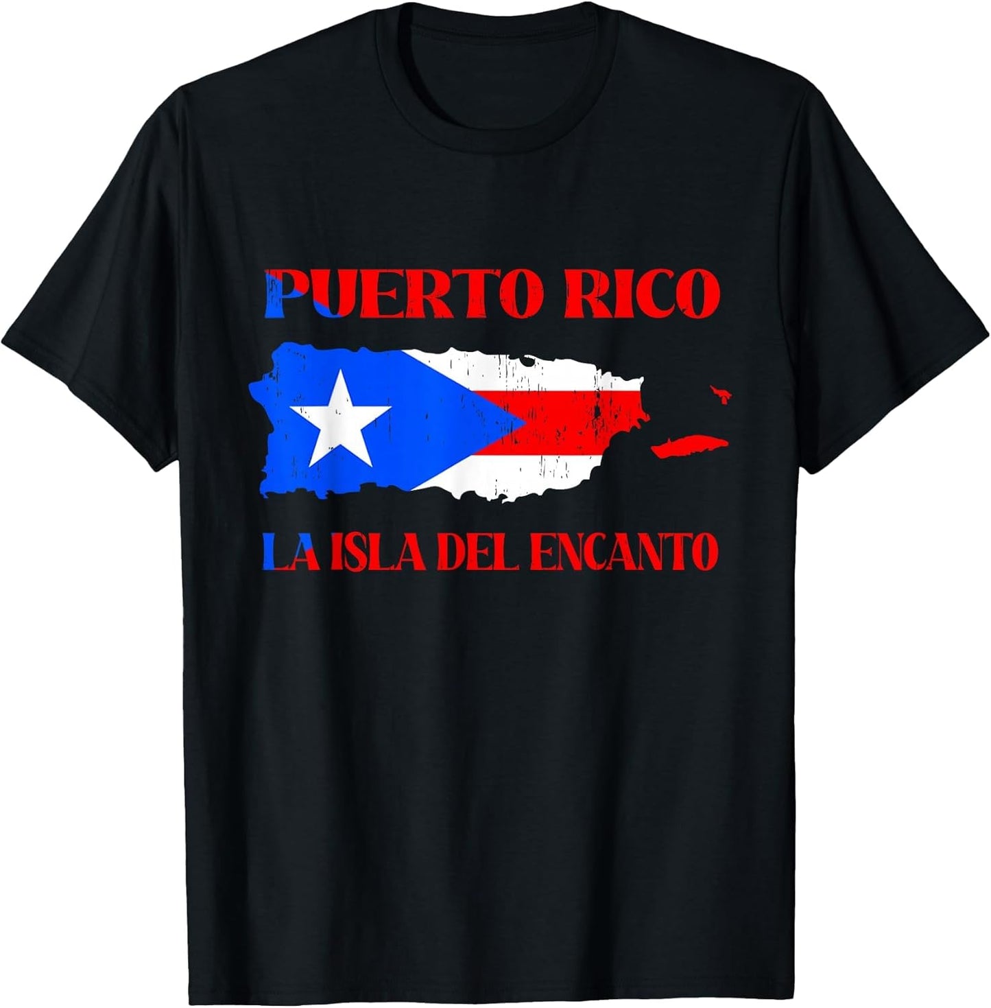 Puerto Rico La Isla Del Encanto Flag Vintage