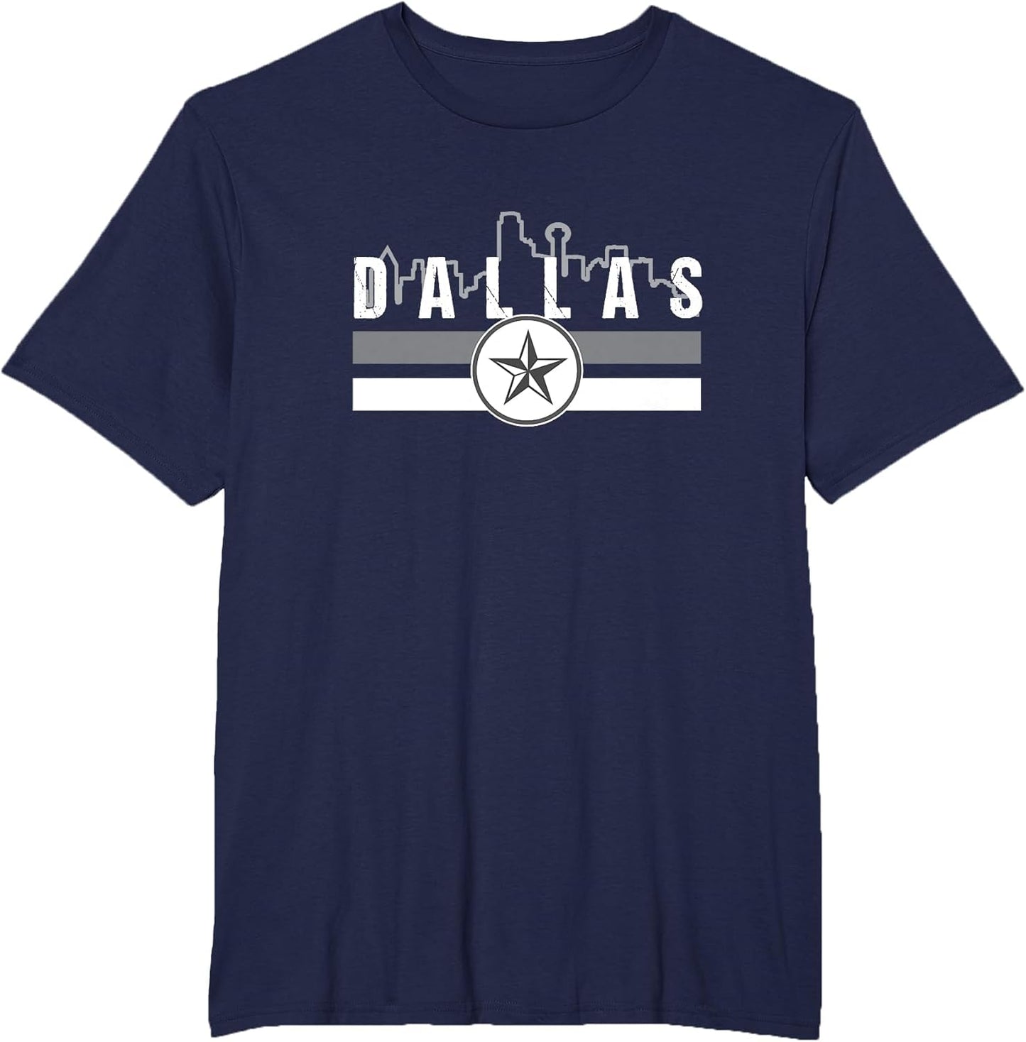 Blue & Grey TX Dallas Old School Throwback Dallas Fan