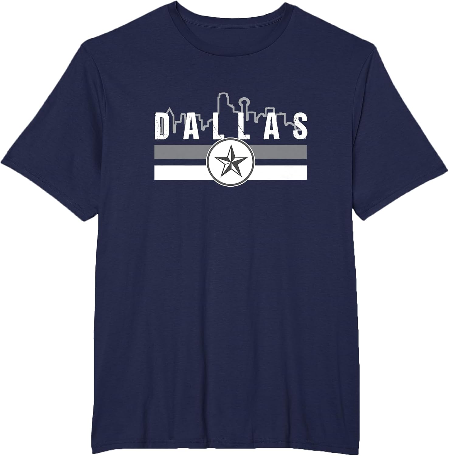 Blue & Grey TX Dallas Old School Throwback Dallas Fan