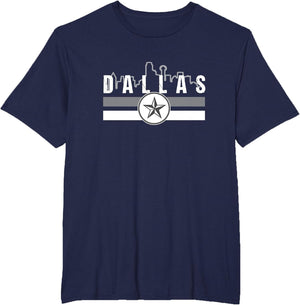 Blue & Grey TX Dallas Old School Throwback Dallas Fan