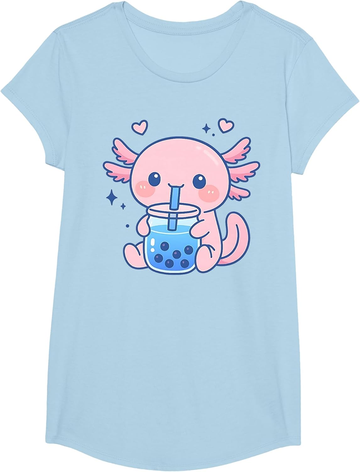 Kawaii Axolotl Drinking Boba Tea Cute Bubble Tea