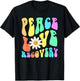 Groovy Peace Love Recovery Celebrate Sober I'm Clean AA NA , Men, Black, 4X-Large