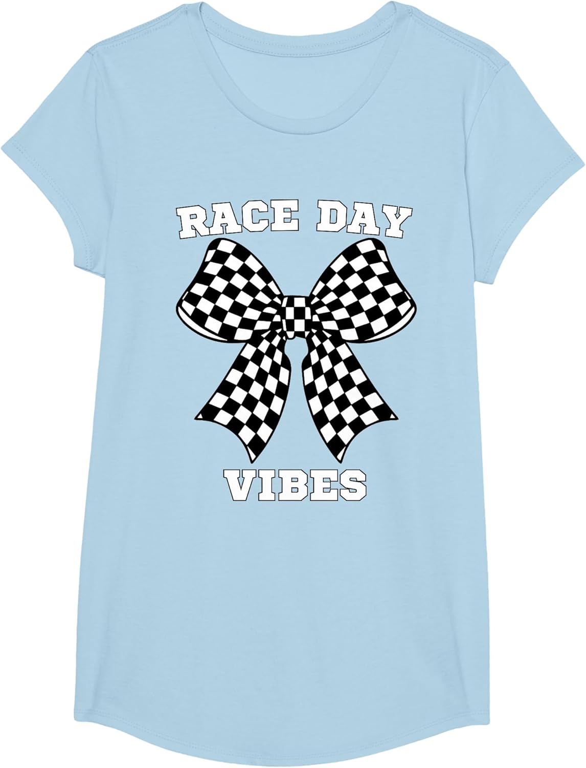 Race Day Vibes Checkered Coquette Bow Car Racing