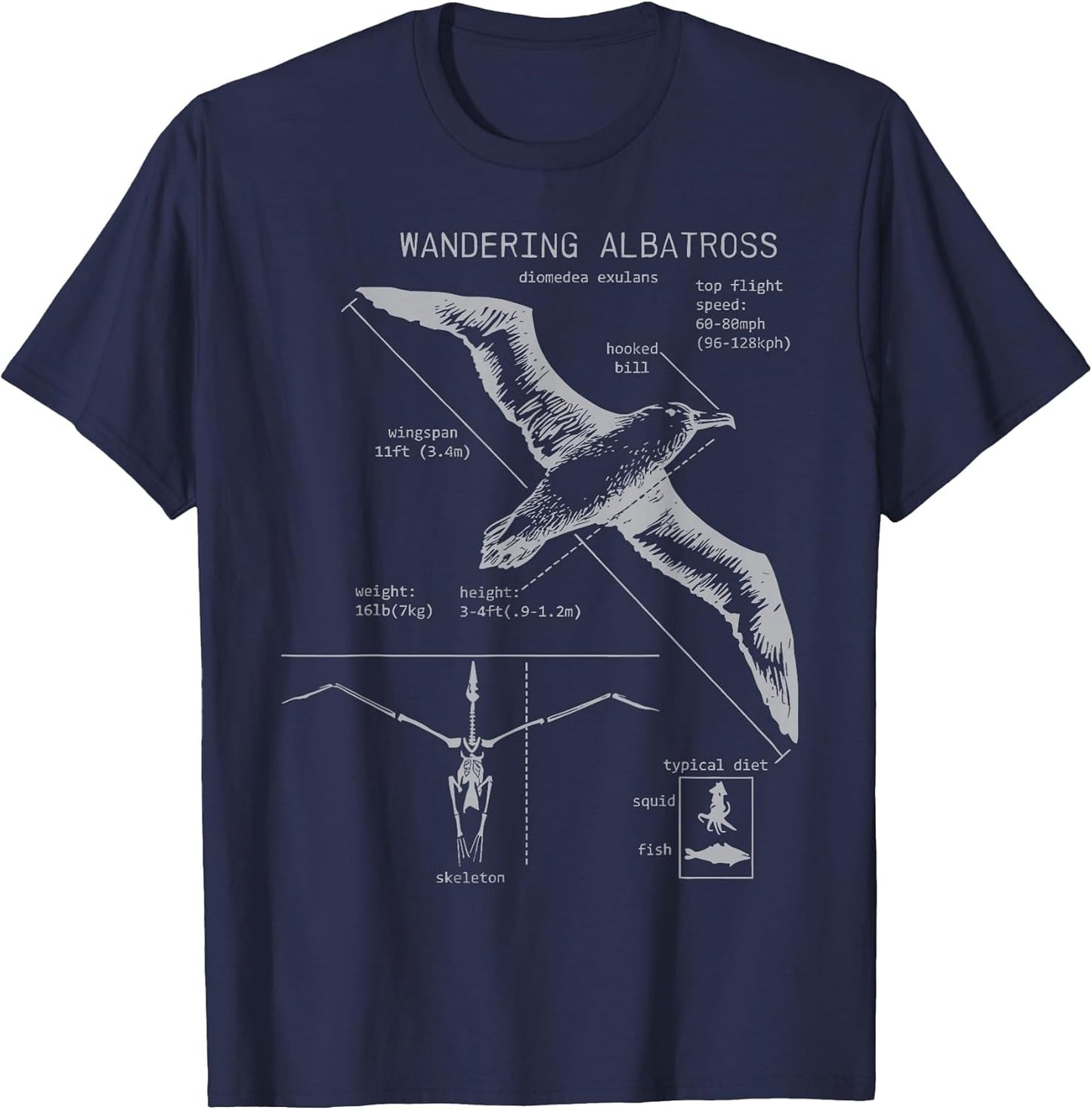 Vintage Albatross Anatomy Seagull Marine Biologist Lover