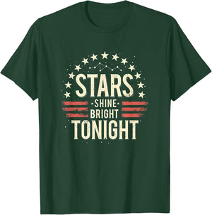 Stars Shine Bright Tonight American Flag Design