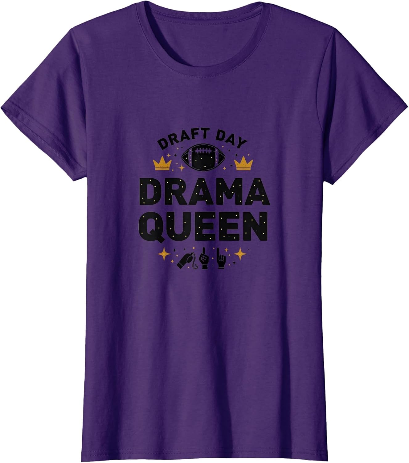 Draft Day Drama Queen Football Design
