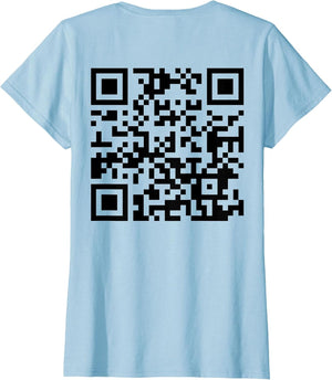 (On Back) Funny QR FCK Off Code Saying Quote Women