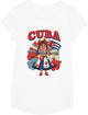 Retro Cuban Girl Traditional Dress Cuba Heritage Flag