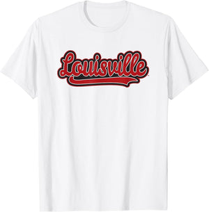Louisville Cardinals Cursive White Officially Licensed