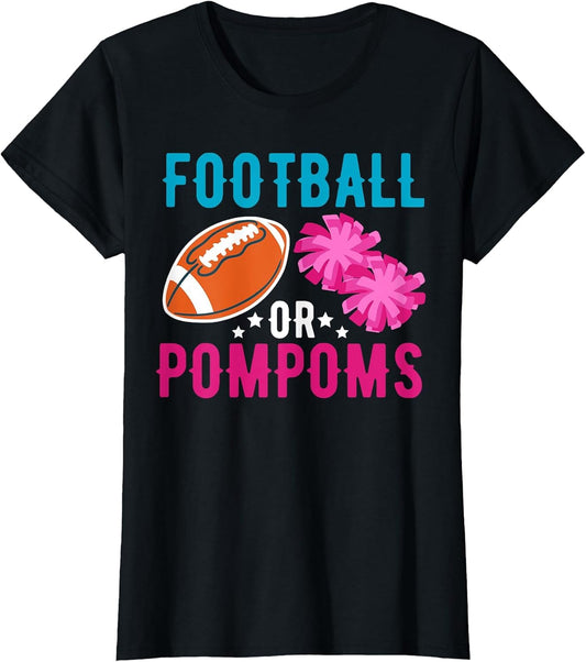 Gender Reveal Matching Baby Party Football Or Pompoms