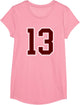 Maroon and White Number 13 Jersey Player Uniform #13 Fan