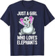 Funny Elephant Design for Girls Women Kids Elephant Lover