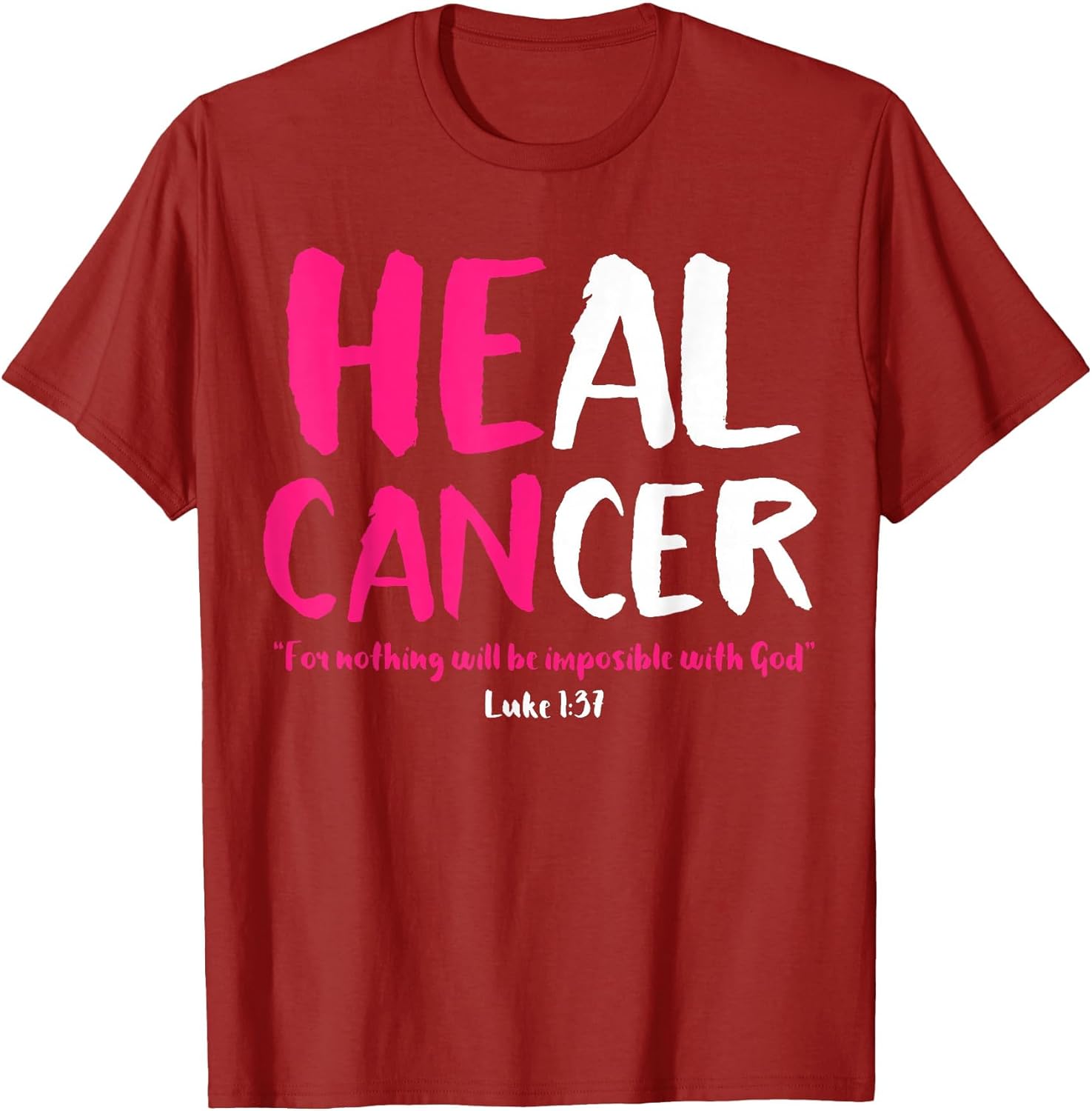 Breast Cancer Awareness Month He Can Heal Christian God Pink