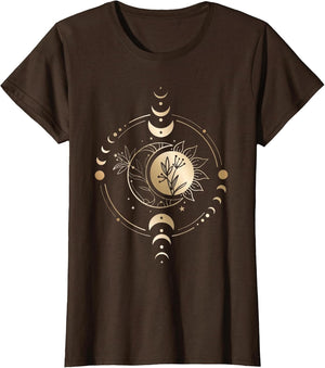 Mystic Moon and Sun Phase Celestial Boho Vintage