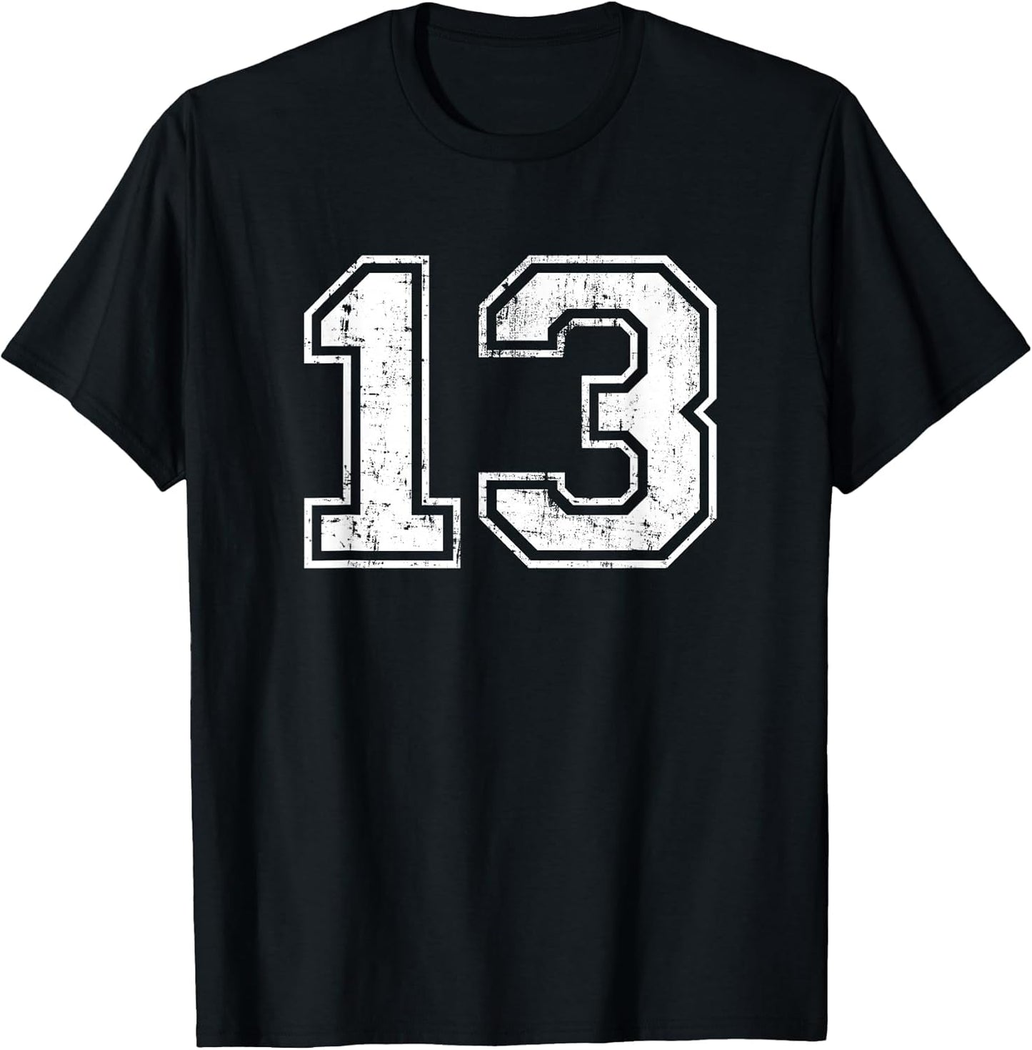 Number 13 Distressed Vintage Thirteen Sport Practice Team