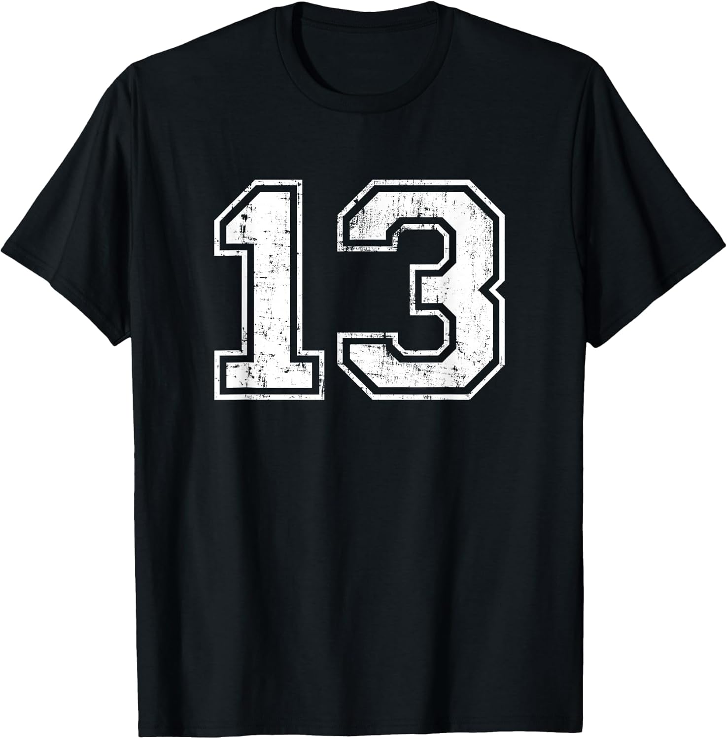 Number 13 Distressed Vintage Thirteen Sport Practice Team