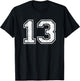 Number 13 Distressed Vintage Thirteen Sport Practice Team