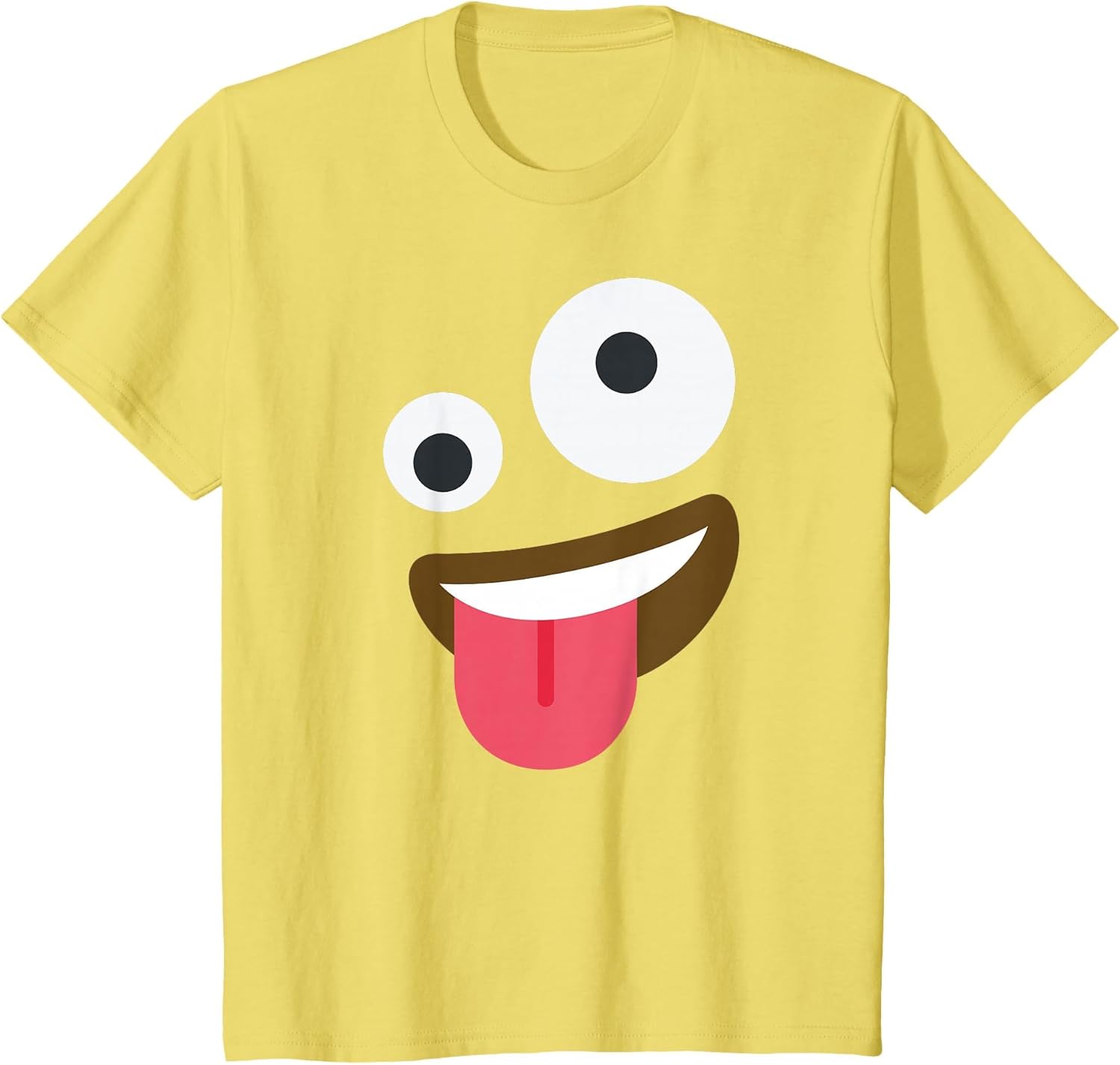 Zany Emoticon Face Crazy Eyes Wild Goofy Costume