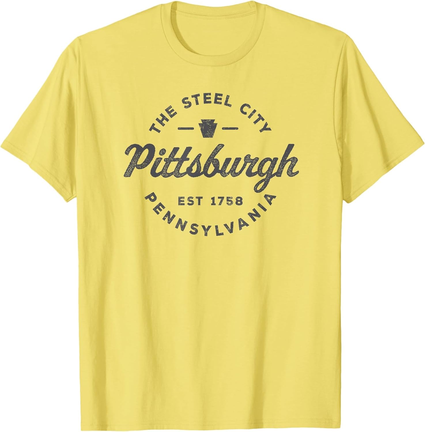 Vintage Pittsburgh Circle Logo Men Retro Throwback Souvenir
