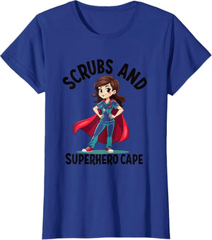 Scrubs and Superhero Cape Nurse Hero Design