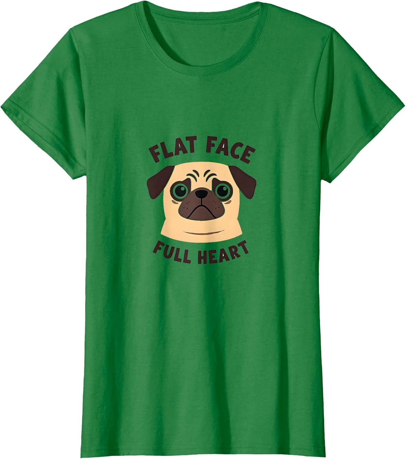 Flat Face Full Heart Pug Love Design