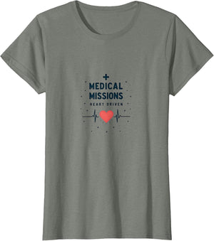 Medical Missions Heart Driven Nurse Design , Women, Olive Heather, Small